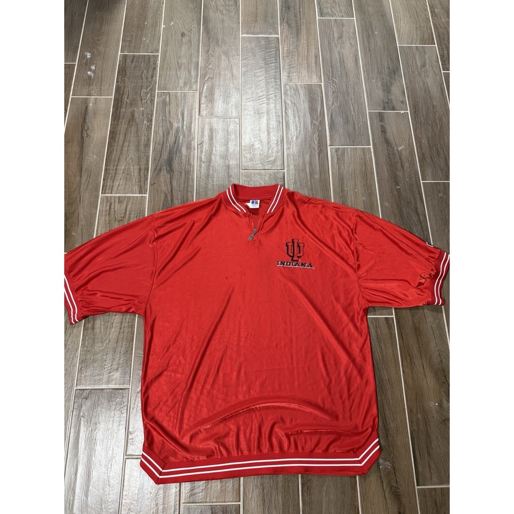 Vintage Russell Indiana Hoosiers Warmup Jacket 1/4 Zip Size XL